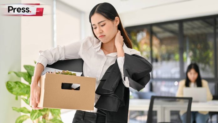 asian woman facing retrenchment