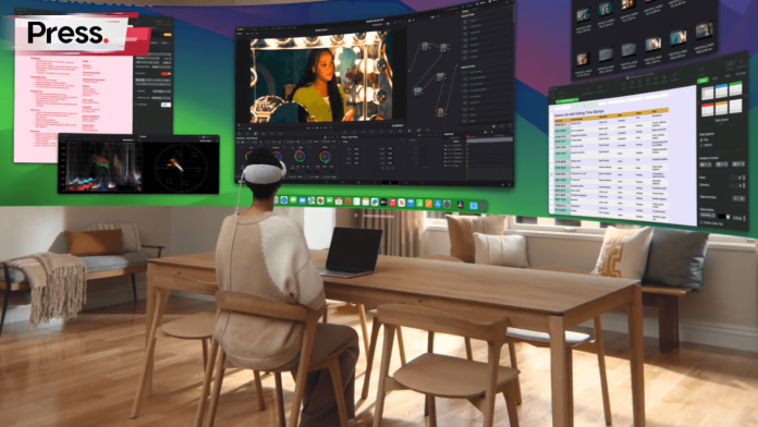 A snap home page of apple vision pro demo