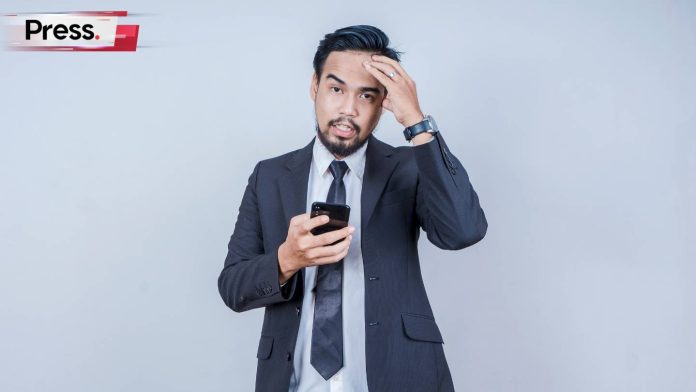 business owner stressed because he made a pr mistake