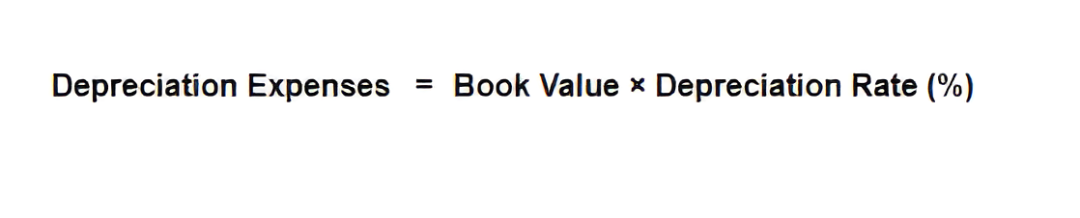 formula example by press for reducing balance asset depreciation method