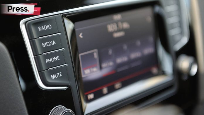 radio advertising in a car listened by driver