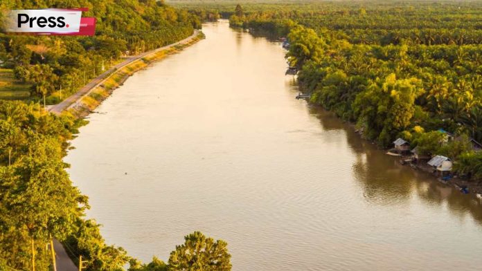 A river at dusk, symbolizing the circular economy.