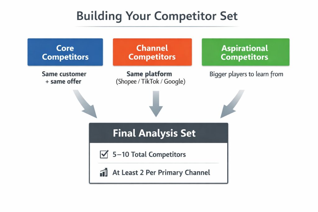 Infographic about building a competitor set