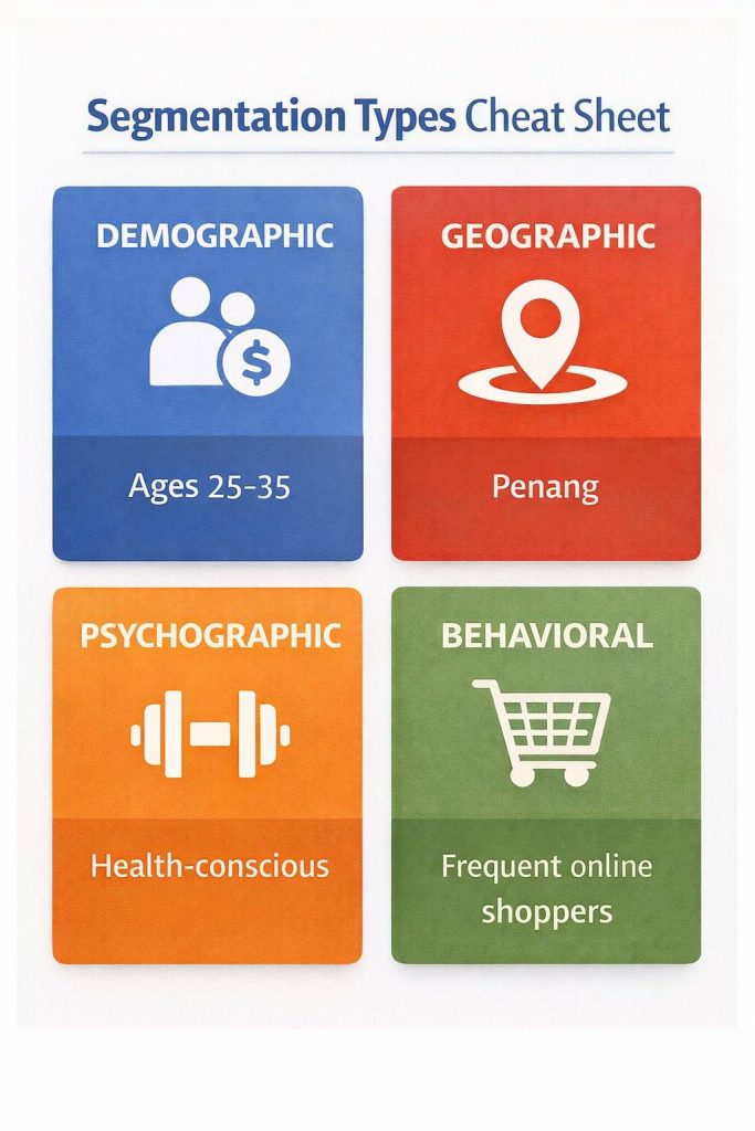Infographic showing an example of segmentation
