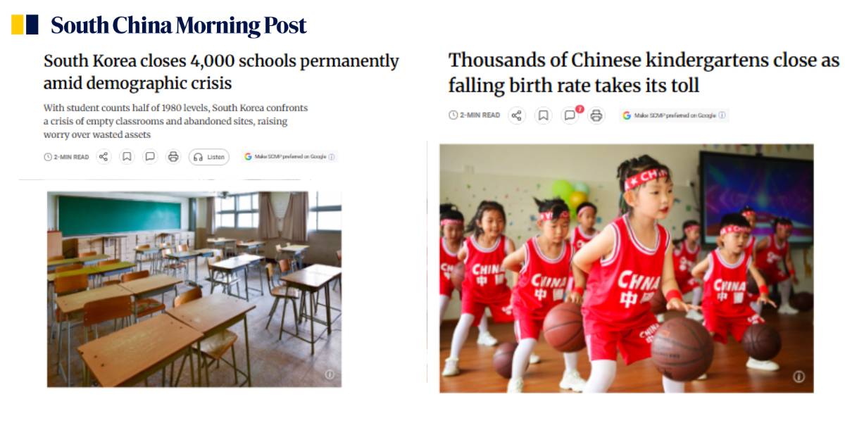 demographic with children falling