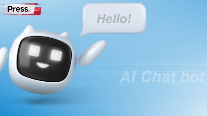 Photo of a robot saying 'Hello', representing AI chatbots like Polybuzz