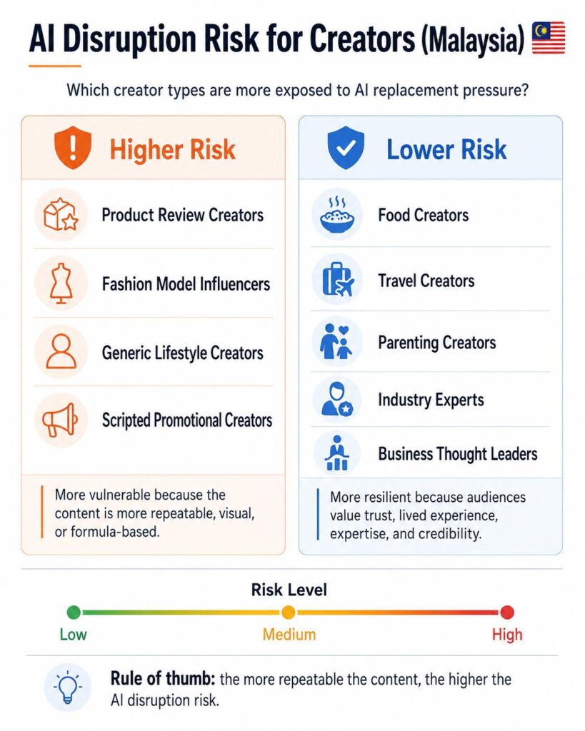 Infographic of AI risks for creators