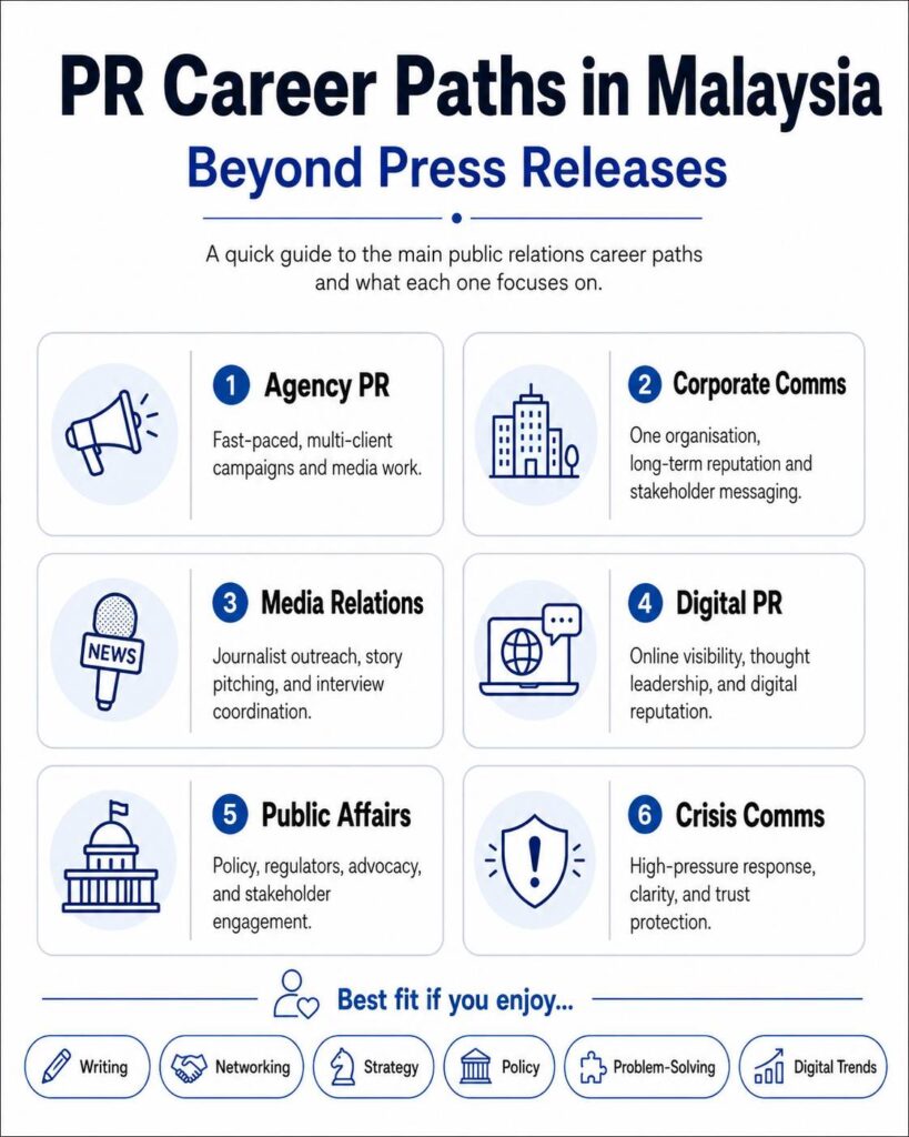 PR career path infographic