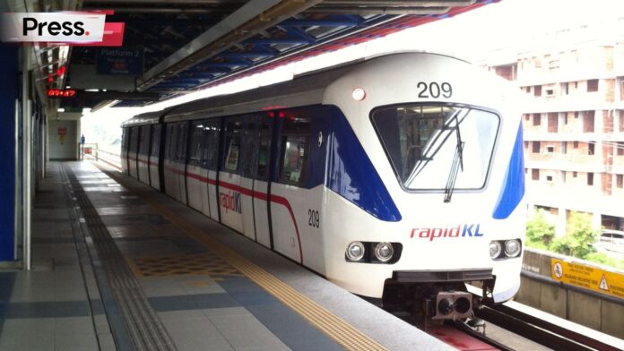 Photo of a Kelana Jaya line LRT coach, symbolizing Malaysian public transportation and a public transport pass